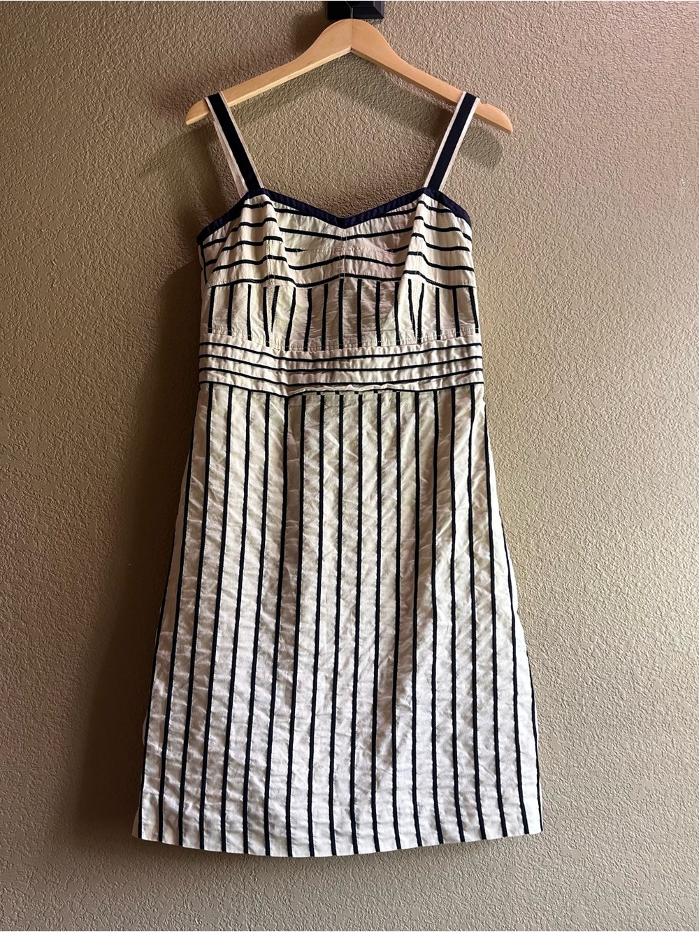 Tory Burch Kinsley Nautical Striped Mini Dress Cruise Sundress